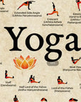 Home Exercise Gym Yoga Ashtanga Chart Pose Health Poster Wall Art Canvas Painting Yoga Print Living Room Home Wall Decor