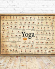 Home Exercise Gym Yoga Ashtanga Chart Pose Health Poster Wall Art Canvas Painting Yoga Print Living Room Home Wall Decor