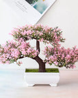 Artificial plants bonsai small tree pot fake plant flowers