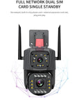 8MP 4K Pan Tilt WiFi Camera Dual Lens Dual Screen Full Color Night Vision Automatic Tracking Wireless Outdoor Monitoring Camera